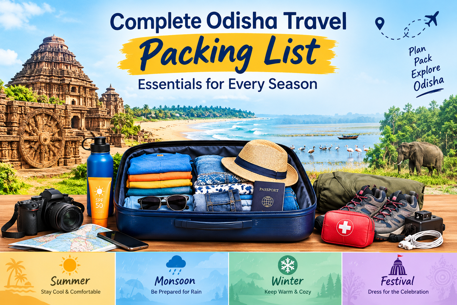 Complete Odisha Travel Packing List : Essentials for Every Season